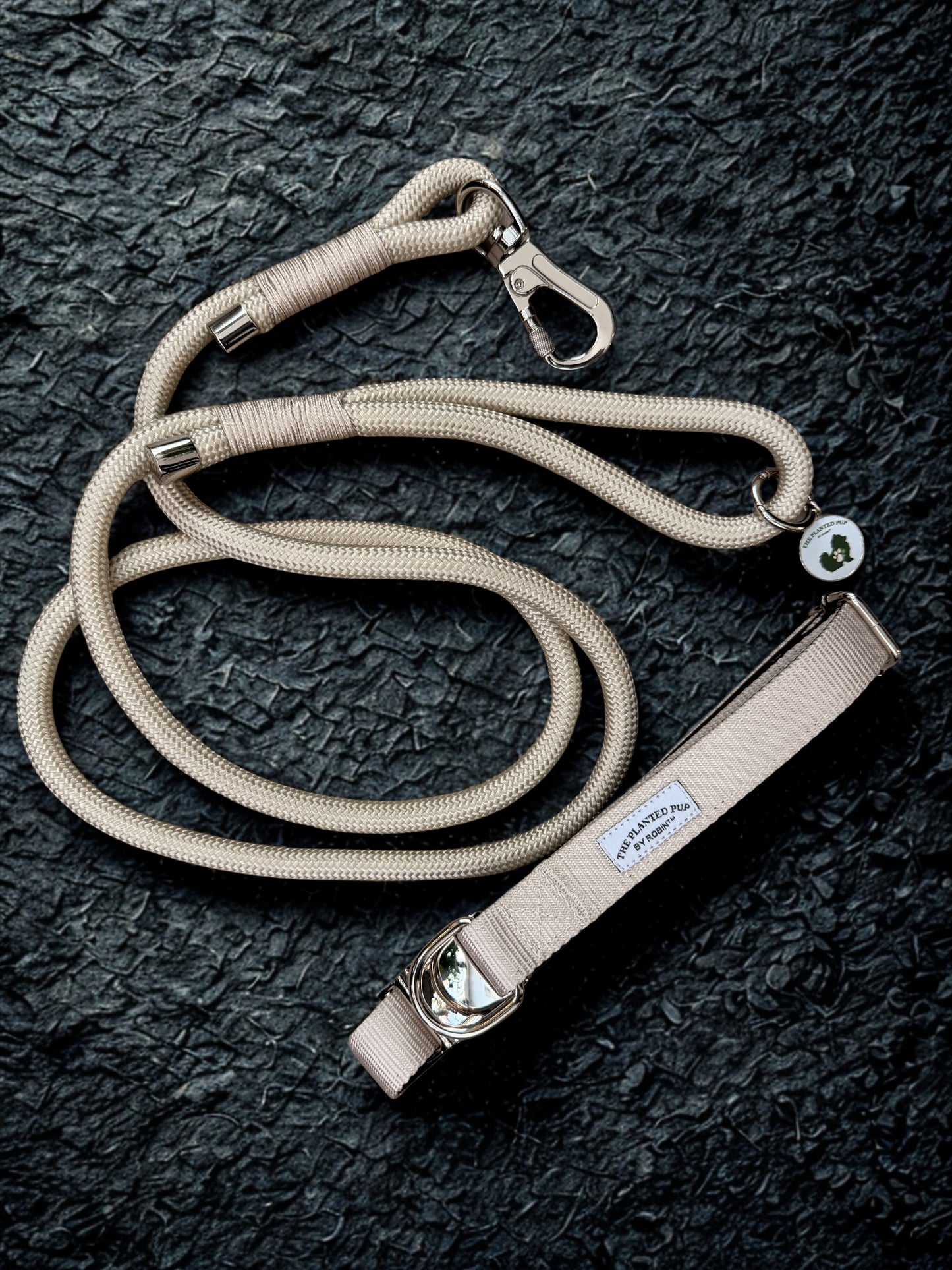 The Planted Pair in Khaki (leash & collar bundle)